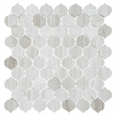 Andova Tiles ANDOVA TILES Dayberry 1.5" x 1.5" Marble Arabesque Wall & Floor Mosaic Tile ANDDAY141